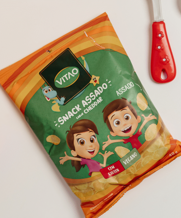 Snack Kids Assado e Vegano Sabor Cheddar