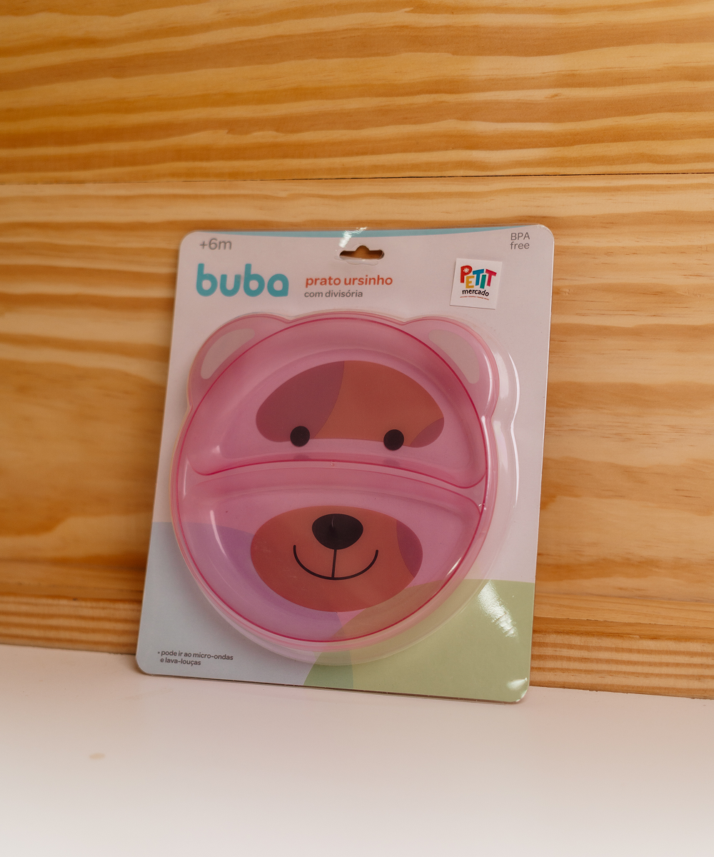 Prato com Divisórias para bebê Ursinho