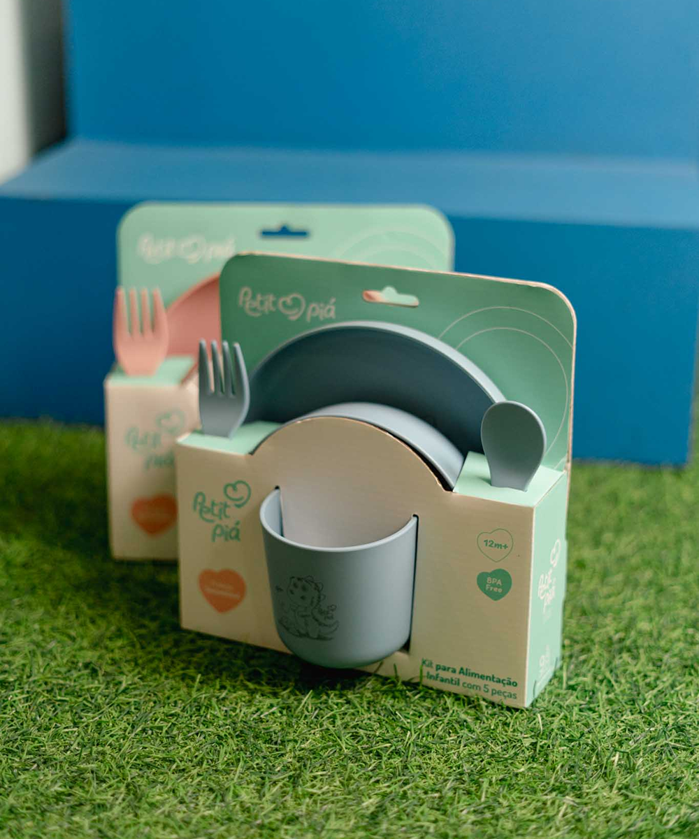 Kit Alimentação Infantil RPet 5 Peças Leo – Petit Piá