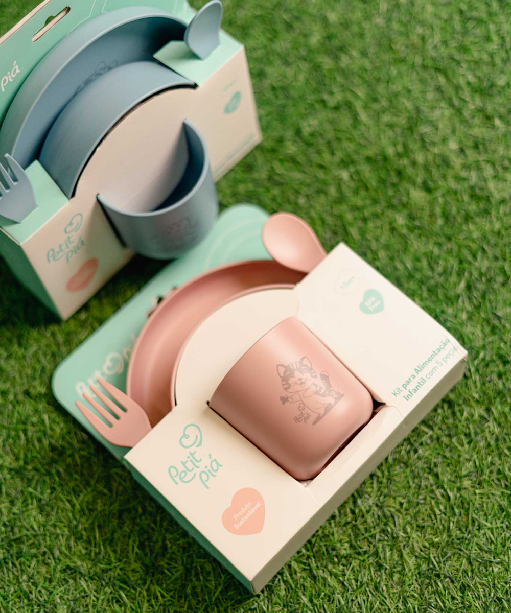 Kit Alimentação Infantil RPet 5 Peças Leo - Petit Piá - Imagem 2