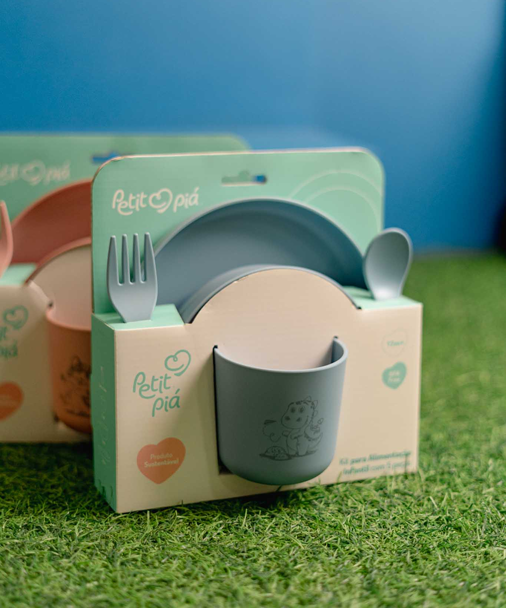 Kit Alimentação Infantil RPet 5 Peças Leo - Petit Piá - Imagem 3