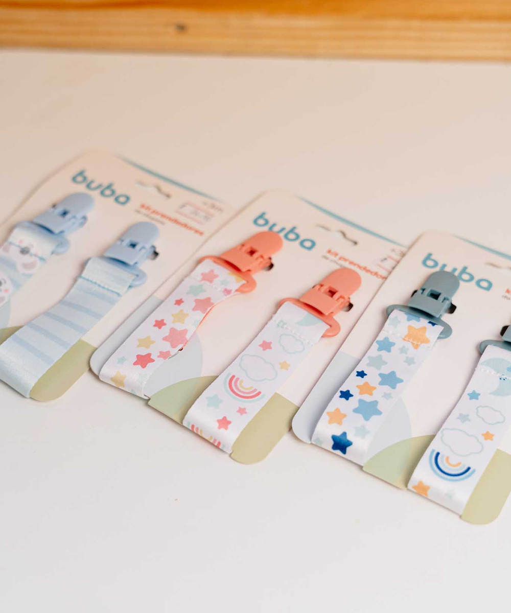 Kit com 2 Prendedores de Chupetas