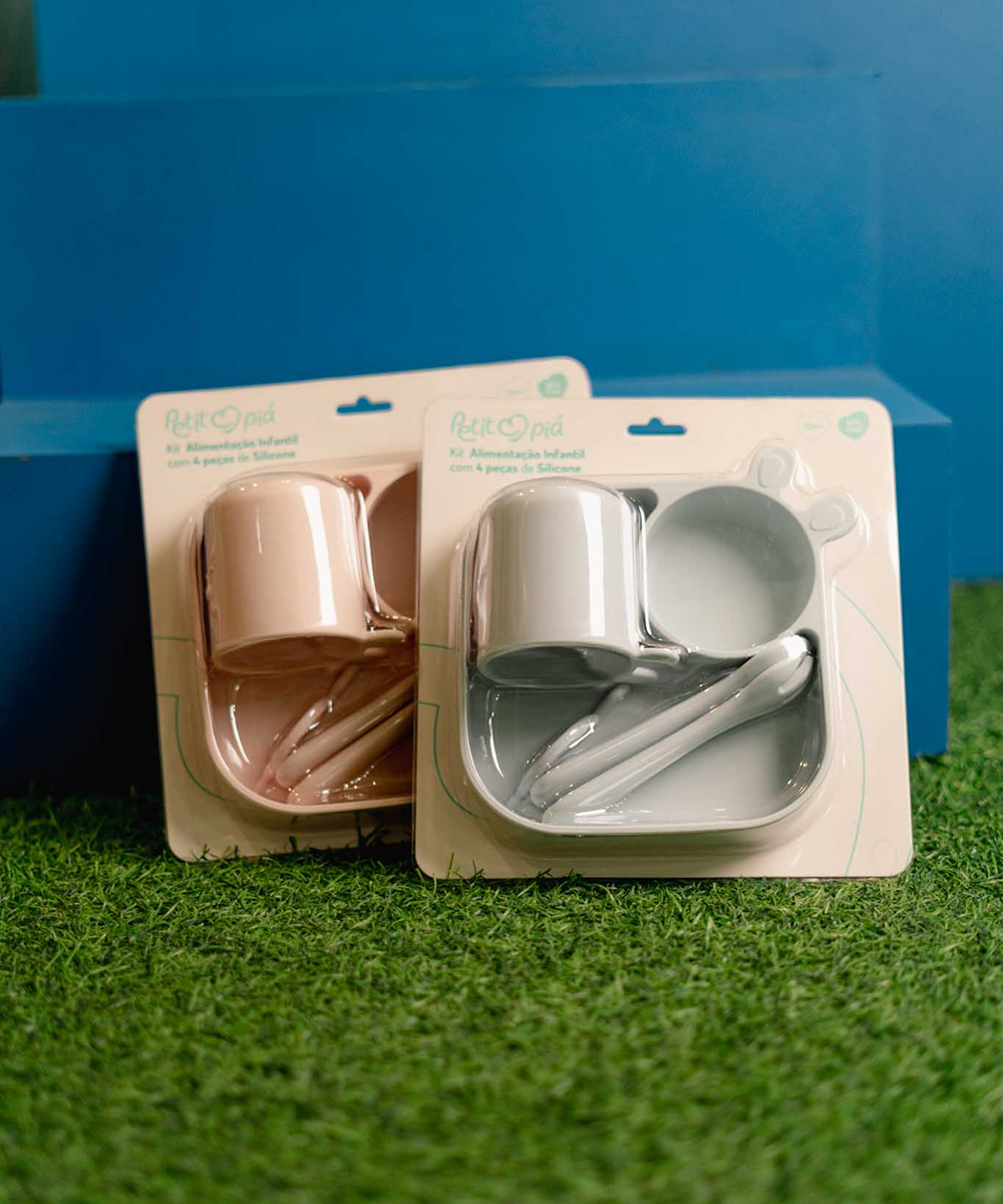 Kit de Alimentação Infantil Silicone 4 Peças – Petit Piá