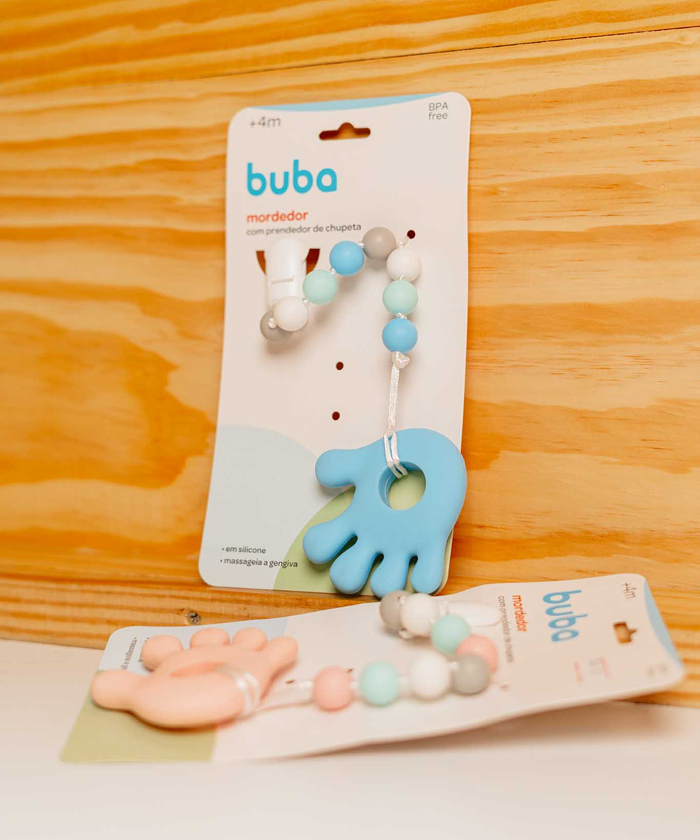 Mordedor Mãozinha com Prendedor de Chupeta