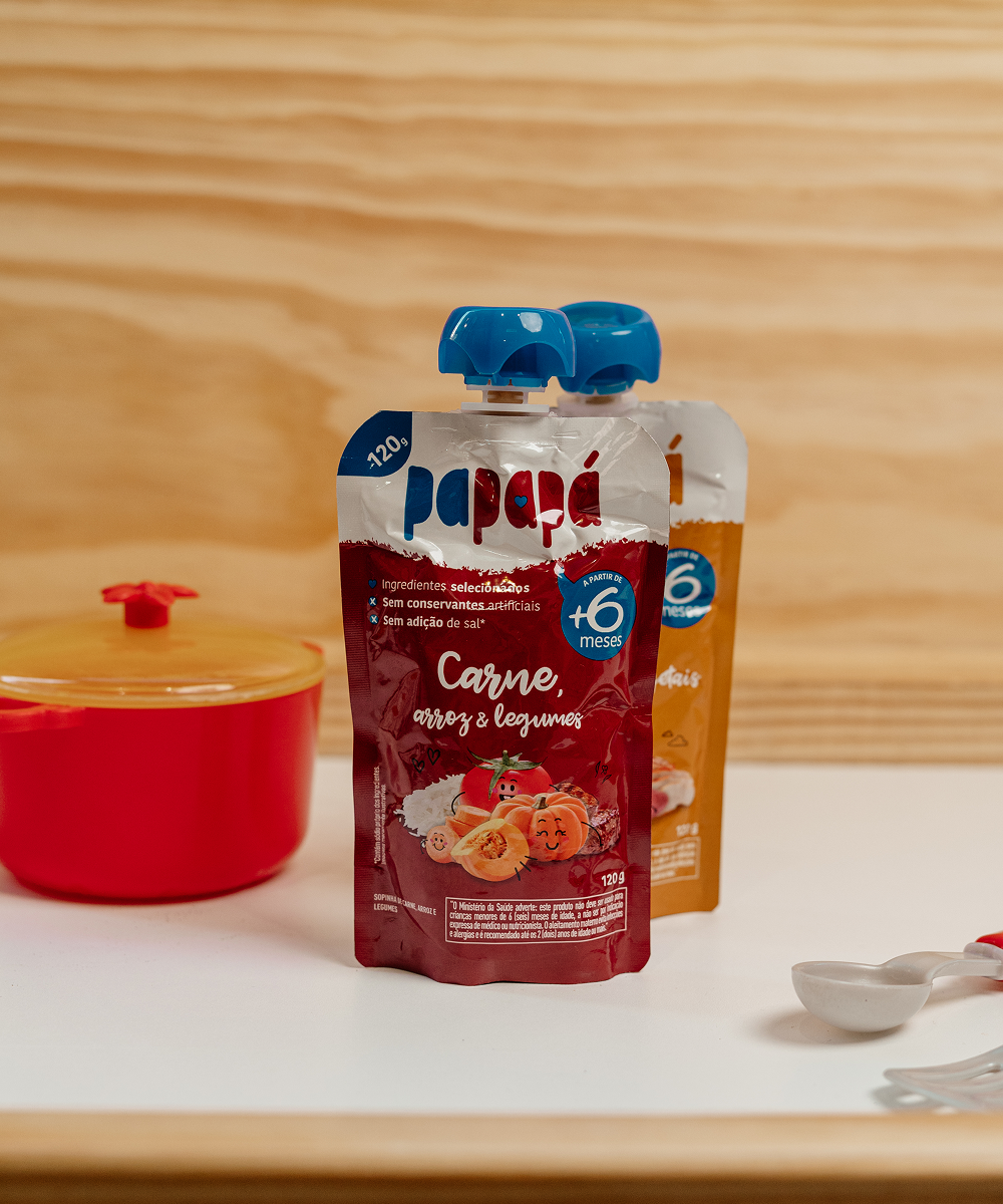 Papinha de Carne, Arroz e Legumes (+6)