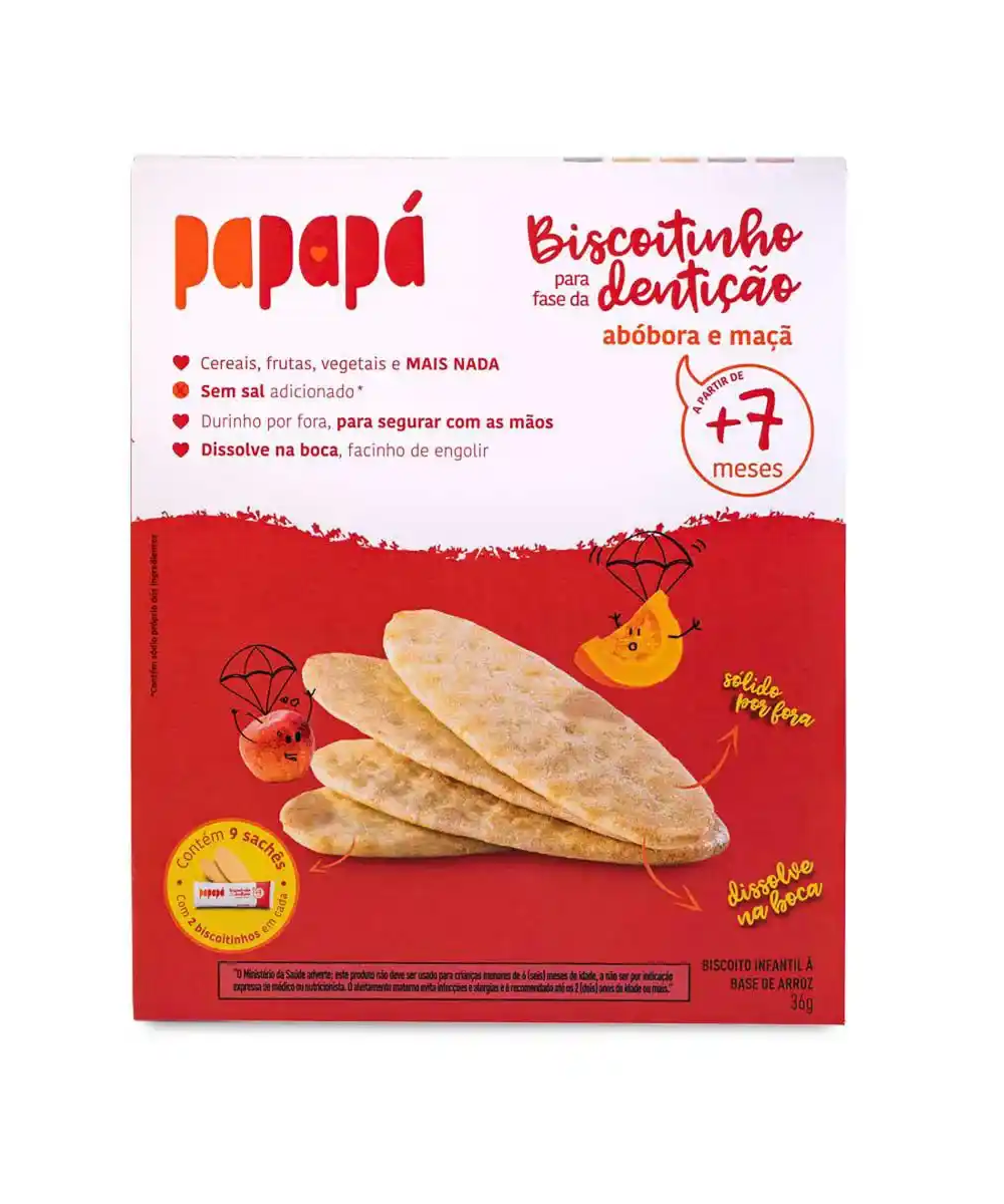 Biscoito de Dentição Papapá – Abóbora e Maçã