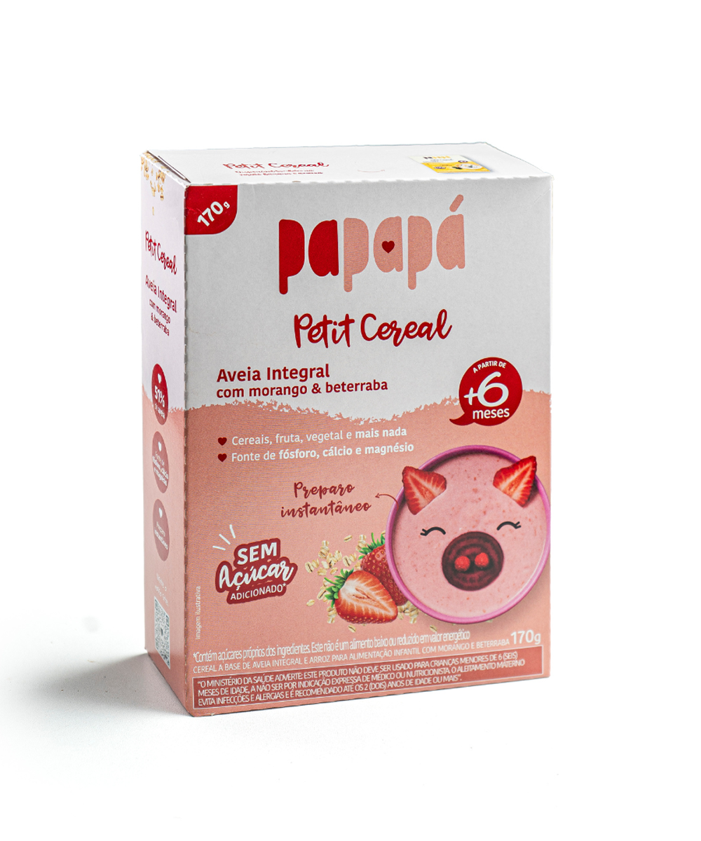 Petit Cereal de Aveia Integral com Morango e Beterraba