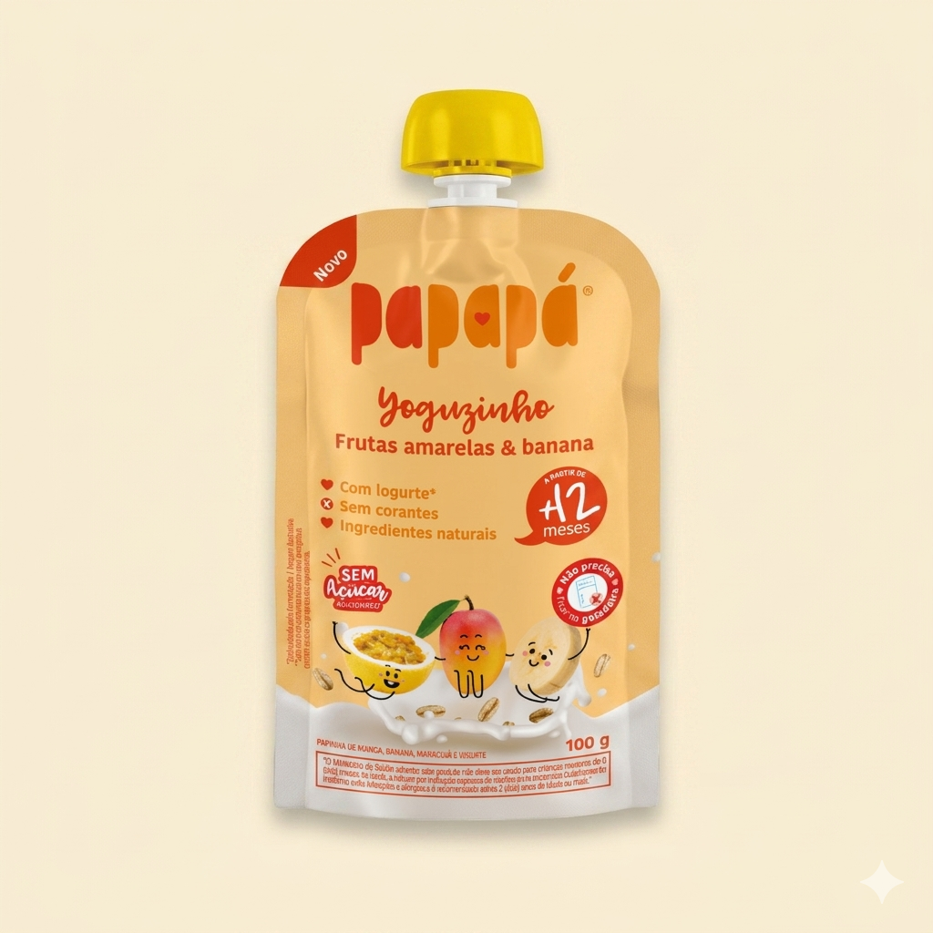 Yoguzinho Papapá de Frutas Amarelas e Banana 100g